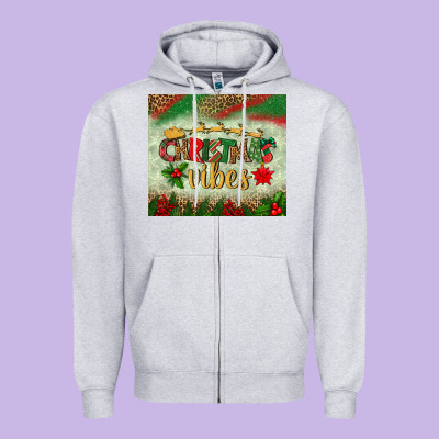 Christmas Vibes Tumbler Zipper Hoodie Designed By Bundleandbundleshop