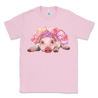 Bubblegum Pink balerina baby pig with tutu Classic Tee - RanaPortraitStore