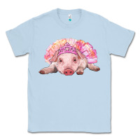 Dusty Blue balerina baby pig with tutu Classic Tee - RanaPortraitStore