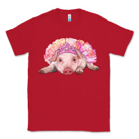 Red balerina baby pig with tutu Classic Tee - RanaPortraitStore