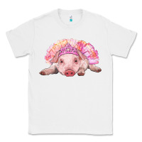 White balerina baby pig with tutu Classic Tee - RanaPortraitStore