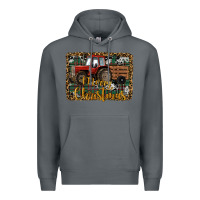 Rock Merry Christmas Tractor Premium Hoodie - RanaPortraitStore