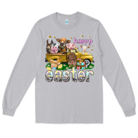 Moon Dust Happy Easter truck with farm animals Easter Day Long Sleeve Tee - HowdyJamesFarm