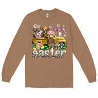 Toasted Coconut Happy Easter truck with farm animals Easter Day Long Sleeve Tee - HowdyJamesFarm