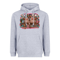 Heather Grey Happy Easter Heavyweight Hoodie - CowhideDigitalArt