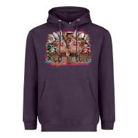 Plum Happy Easter Heavyweight Hoodie - CowhideDigitalArt