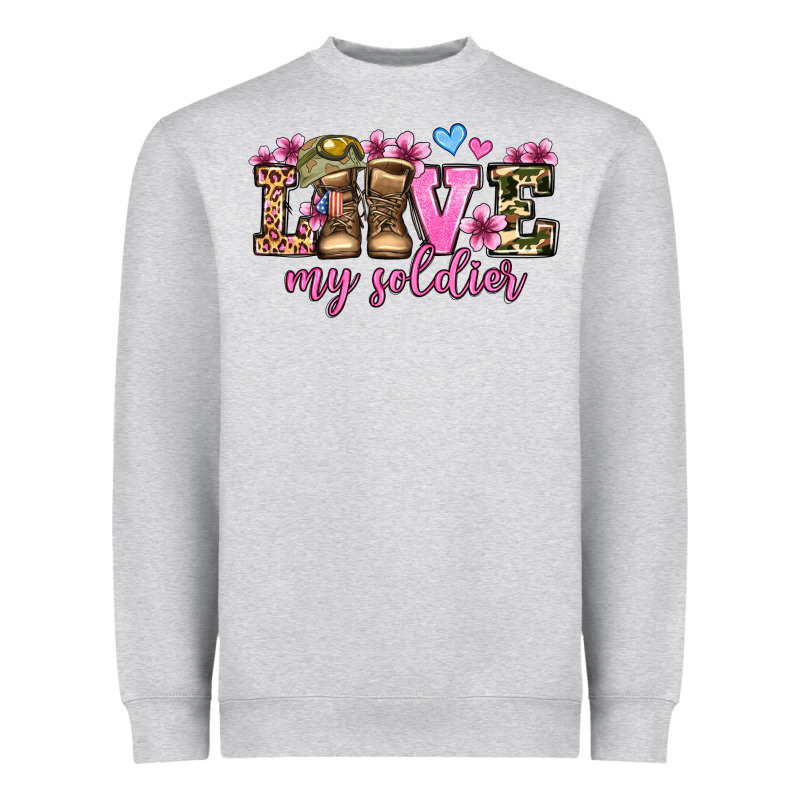 Love My Soldier Olivia Heavyweight Sweatshirt by OliviaCreatesArt | Teevron