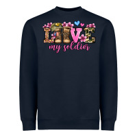 Navy love my soldier olivia Heavyweight Sweatshirt - OliviaCreatesArt
