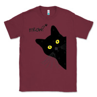 Burgundy black cat day halloween black cat meow Classic Tee - tuanDangUi