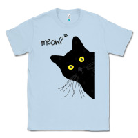 Dusty Blue black cat day halloween black cat meow Classic Tee - tuanDangUi