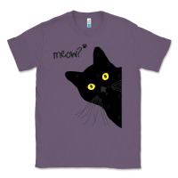 Lavender black cat day halloween black cat meow Classic Tee - tuanDangUi
