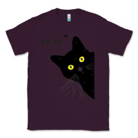 Plum black cat day halloween black cat meow Classic Tee - tuanDangUi