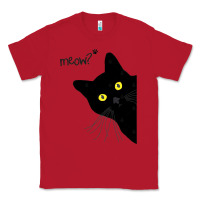 Red black cat day halloween black cat meow Classic Tee - tuanDangUi