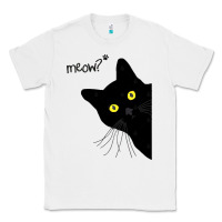 White black cat day halloween black cat meow Classic Tee - tuanDangUi