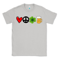 Moon Dust Funny St Patricks Day Love Peace Clover and Beer Classic Tee - Bettercallsaul