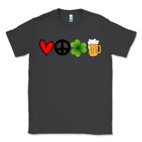 Smoke Funny St Patricks Day Love Peace Clover and Beer Classic Tee - Bettercallsaul