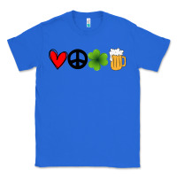 True Royal Funny St Patricks Day Love Peace Clover and Beer Classic Tee - Bettercallsaul
