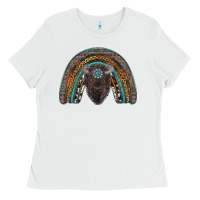 White western rainbow with bison Ladies Tee - RanaPortraitStore