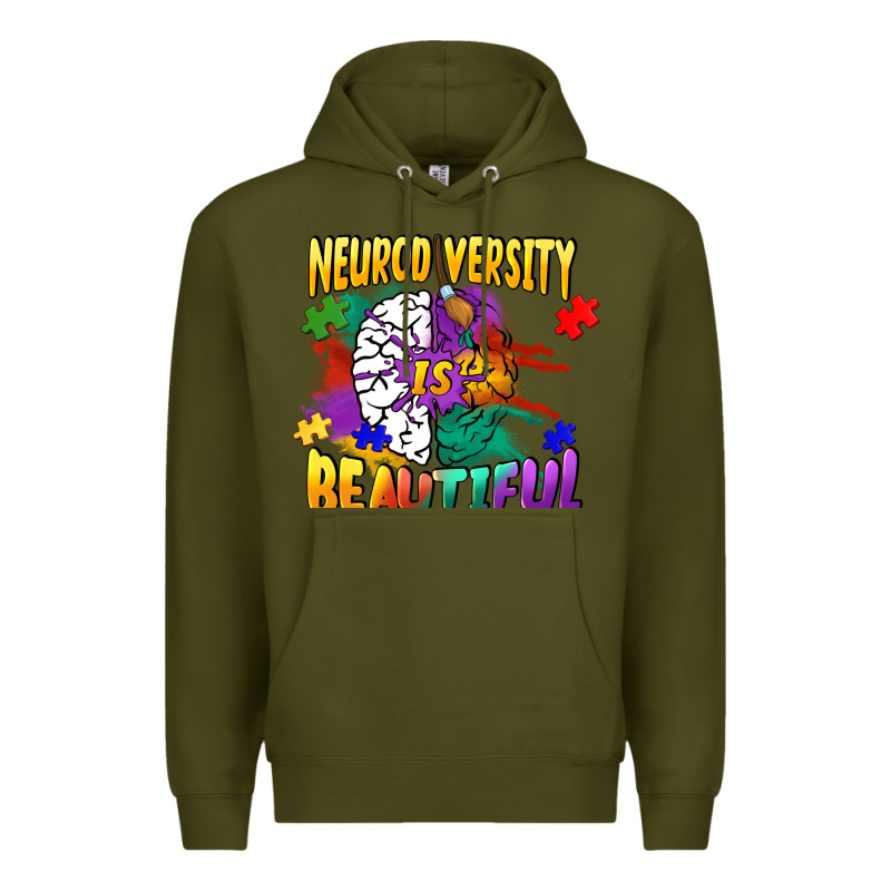 Neurodiversity Is Beautiful Premium Hoodie by FaDigitalArtStudio | Teevron