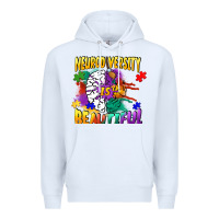 White Neurodiversity Is Beautiful Premium Hoodie - FaDigitalArtStudio