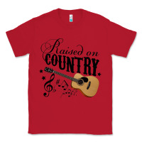 Red Raised On Country Country Life Country Music Lover Classic Tee - tuanDangUi