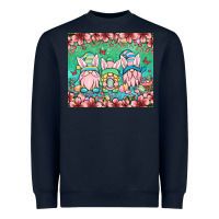 Navy Easter gnomes Heavyweight Sweatshirt - OliviaCreatesArt