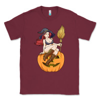 Burgundy sexy witch halloween costume blackcraft pumpkin wi Classic Tee - tuanDangUi