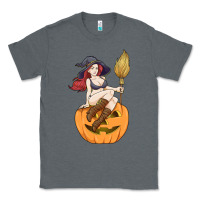 Charcoal Heather sexy witch halloween costume blackcraft pumpkin wi Classic Tee - tuanDangUi
