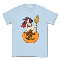 Dusty Blue sexy witch halloween costume blackcraft pumpkin wi Classic Tee - tuanDangUi