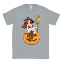 Heather Grey sexy witch halloween costume blackcraft pumpkin wi Classic Tee - tuanDangUi