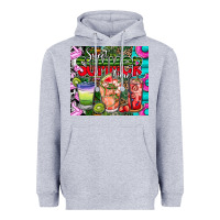 Heather Grey summer time Heavyweight Hoodie - CowhideDigitalArt