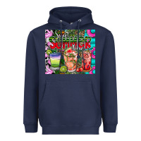 Navy summer time Heavyweight Hoodie - CowhideDigitalArt