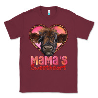 Burgundy mama's sweetheart highland calf Classic Tee - RanaPortraitStore