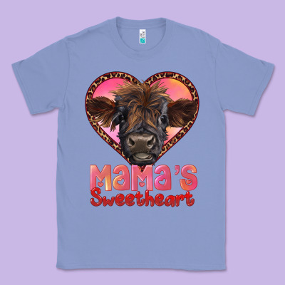 Mama's Sweetheart Highland Calf Classic Tee Designed By Ranaportraitstore