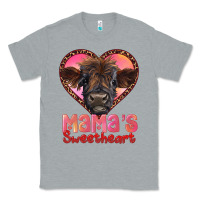 Heather Grey mama's sweetheart highland calf Classic Tee - RanaPortraitStore