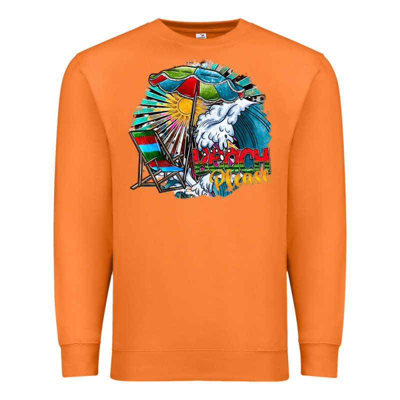 Beach Please Premium Sweatshirt by CowhideDigitalArt | Teevron