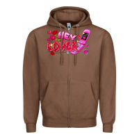 Chestnut hey lover flip phone Zipper Hoodie - FaDigitalArtStudio