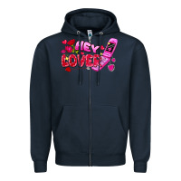 Navy hey lover flip phone Zipper Hoodie - FaDigitalArtStudio