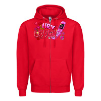 Red hey lover flip phone Zipper Hoodie - FaDigitalArtStudio