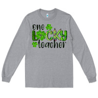 Heather Grey st. patrick's day one lucky teacher Long Sleeve Tee - RanaPortraitStore