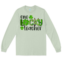 Matcha st. patrick's day one lucky teacher Long Sleeve Tee - RanaPortraitStore