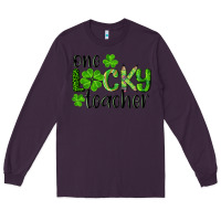 Plum st. patrick's day one lucky teacher Long Sleeve Tee - RanaPortraitStore