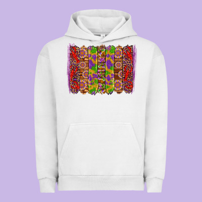 Mardi Gras Crawfish Brushstrokes Urban Hoodie Designed By Artiststas