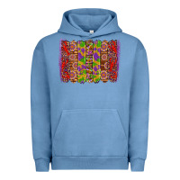 Pigment Pebble Blue mardi gras crawfish brushstrokes Urban Hoodie - Artiststas
