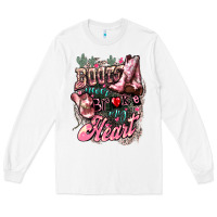 White Boots never broke my heart Long Sleeve Tee - HowdyJamesFarm