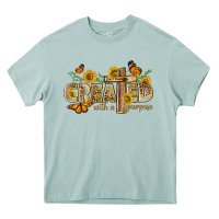 Arona created with a purpose with sunflower and butterfl Heavy Core Tee - NancyCooperArtShop