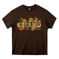 Chocolate Brown created with a purpose with sunflower and butterfl Heavy Core Tee - NancyCooperArtShop