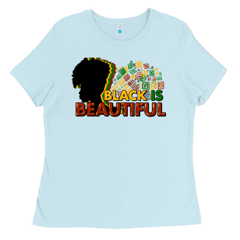 Black Is Beautiful Ladies Tee by NancyCooperArtShop | Teevron