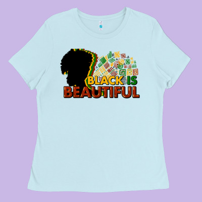 Black Is Beautiful Ladies Tee Designed By Nancycooperartshop