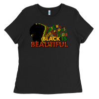 Black black is beautiful Ladies Tee - NancyCooperArtShop